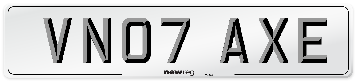 VN07 AXE Number Plate from New Reg